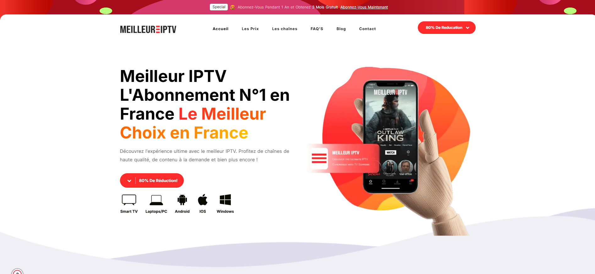 meilleur iptv aperçu du site web